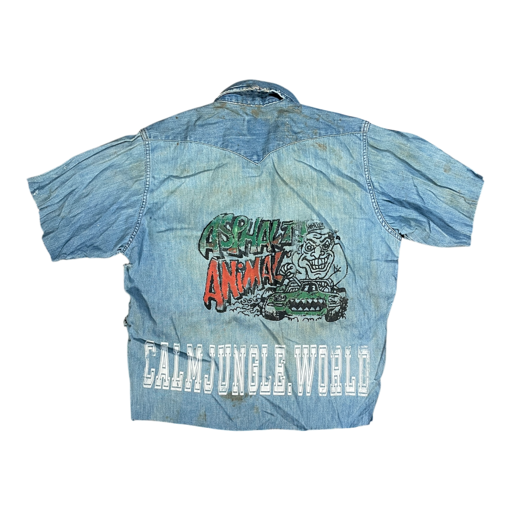 Asphalt animal denim shirt