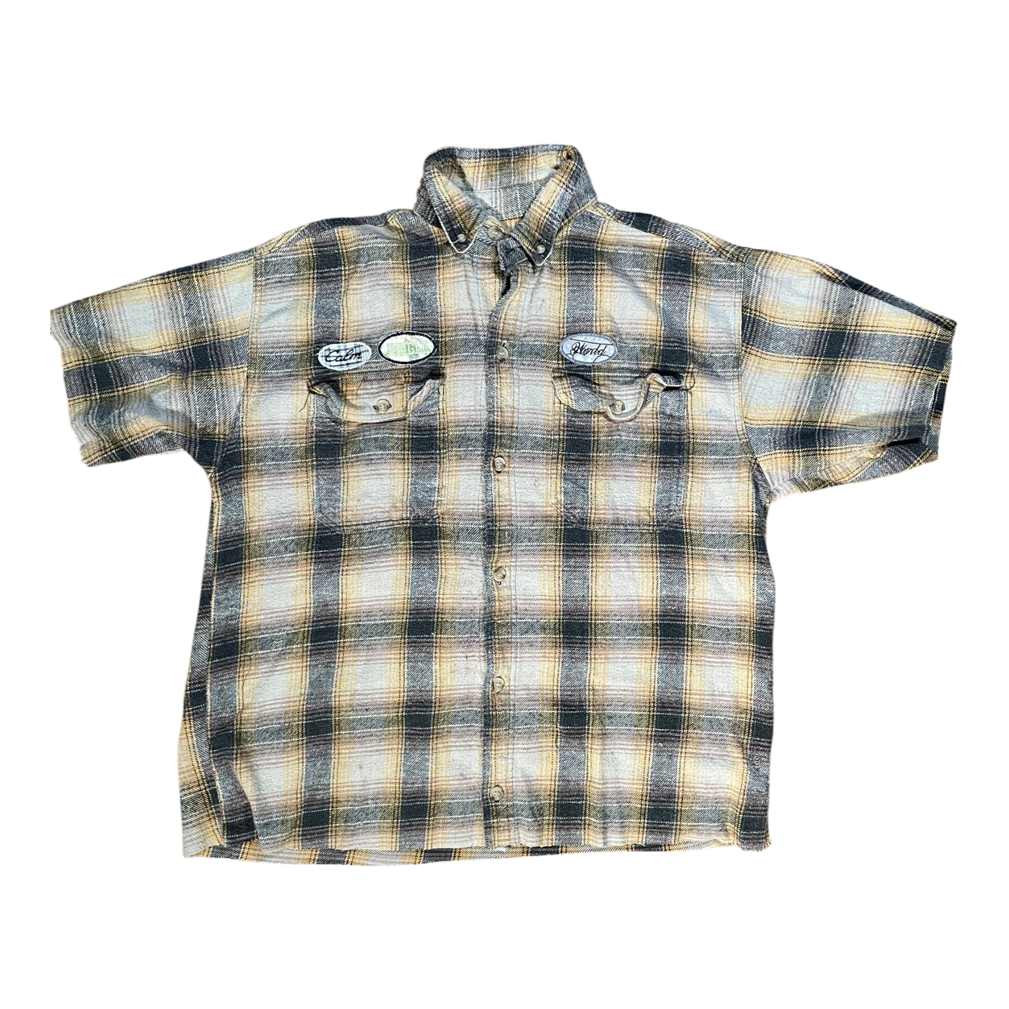 Eight ball cropped flannel