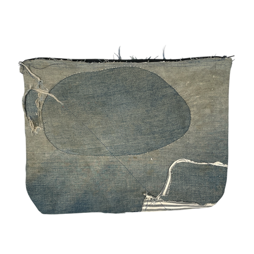 Repaired denim laptop case