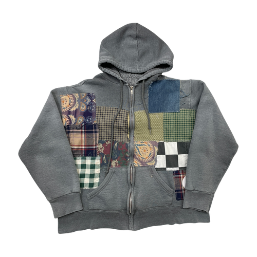 Patchwork zip up jacket