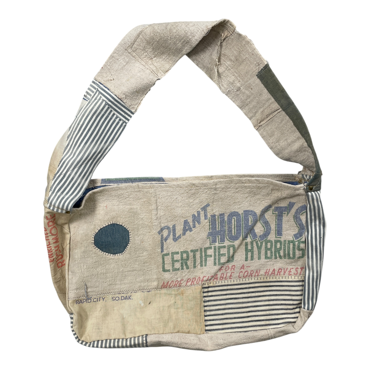 Patchwork newspaper bag