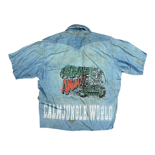 Asphalt animal denim shirt