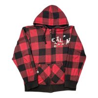 Plaid zip up jacket