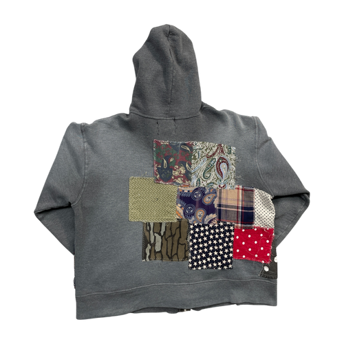 Patchwork zip up jacket