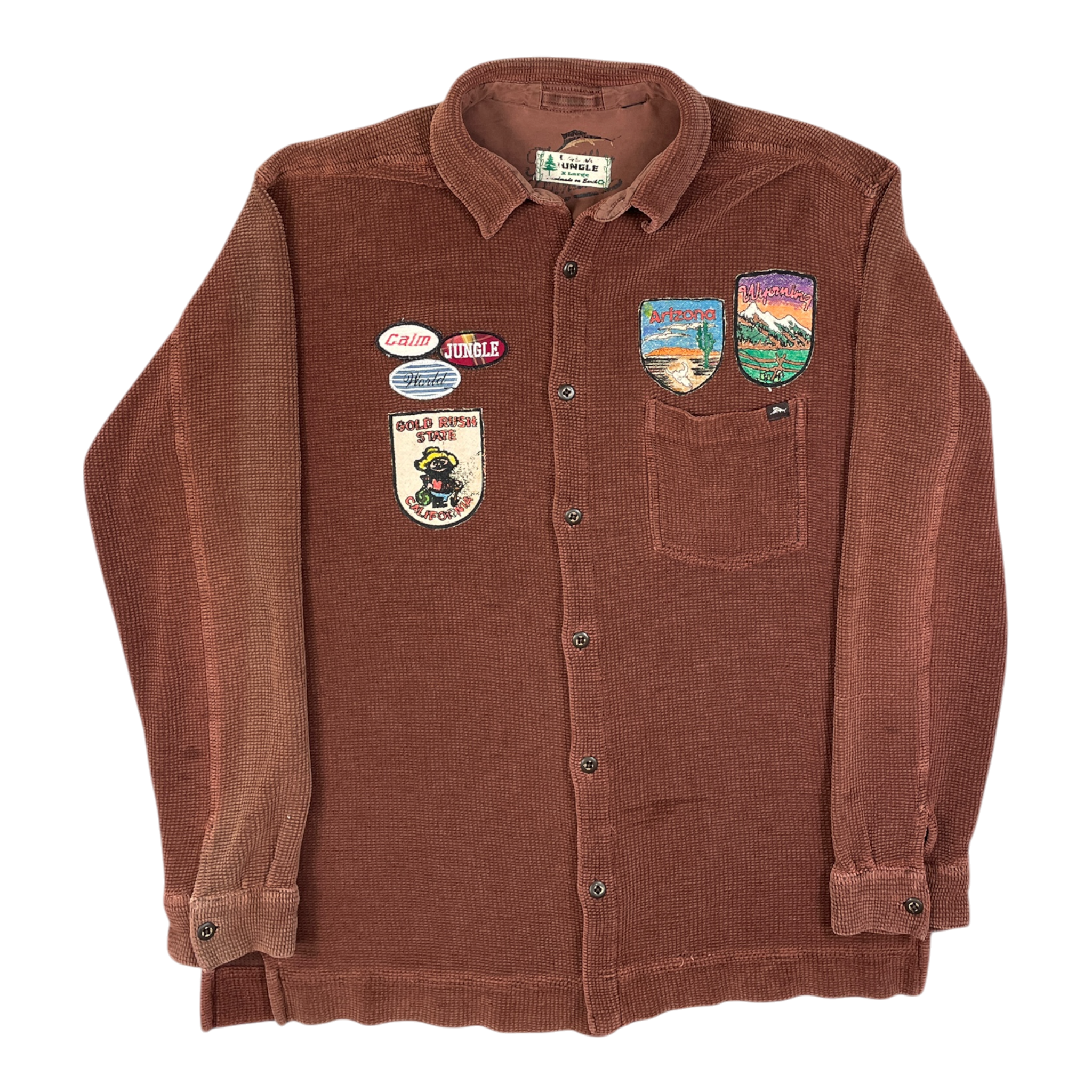 Souvenir waffle knit Button up