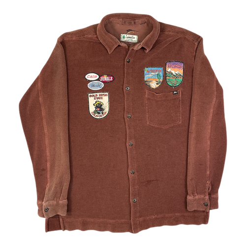 Souvenir waffle knit Button up