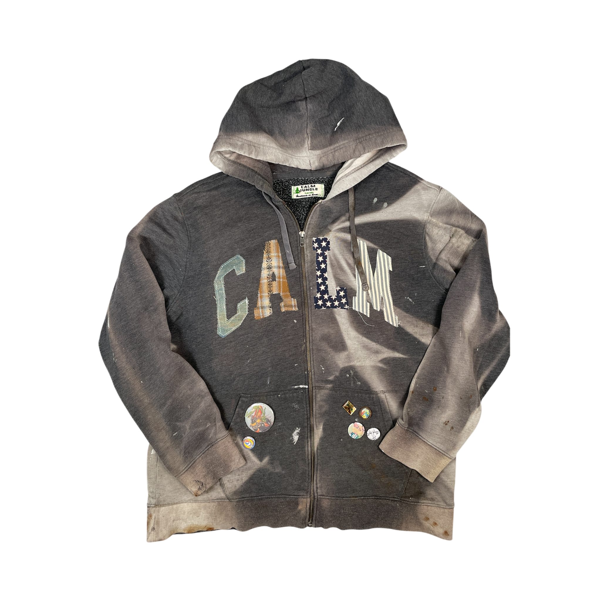 Sun faded Patchwork Logo Jacket