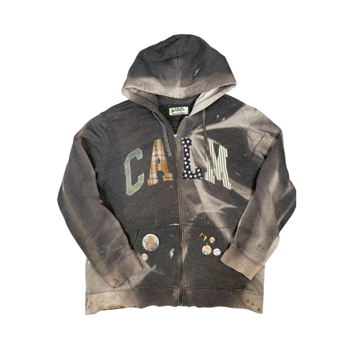 Sun faded Patchwork Logo Jacket